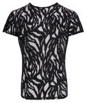 Svenjoyment Shirt M czarna koszulka burnout, półprzezroczysta, elastyczna
