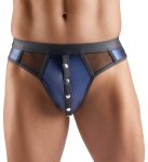 Svenjoyment Men's Thong M granatowy – męskie stringi z siateczką i napami, elastyczny pas