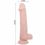 BAILE model 22 cm – anatomiczny model intymny z przyssawką, TPR, teksturowana powierzchnia