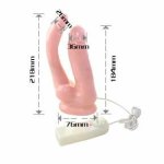 BAILE model podwójny z regulacją wibracji i przyssawką – lateksowy, anatomiczny, 2xAA