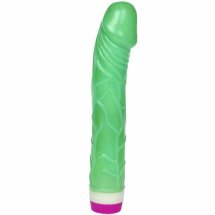 BAILE Fale Przyjemności 23 cm – zielony wibrator, wielostopniowa regulacja, PCV/ABS