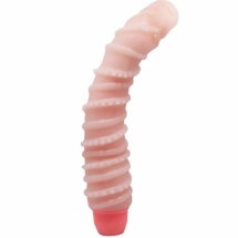 BAILE Flexi Vibe Spiralny – elastyczny model 19,5 cm, spiralna tekstura, wielobiegowy, cielisty