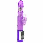 BAILE Rabbit Butterfly Prince – model rotacyjny 23 cm, 4 tryby wibracji, motylek, fioletowy
