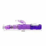 BAILE Rabbit Butterfly Prince – model rotacyjny 23 cm, 4 tryby wibracji, motylek, fioletowy