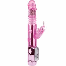 BAILE Rabbit Throbbing Butterfly – maszyna intymna USB, 12 trybów, podwójna rotacja, fioletowa