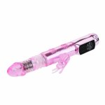 BAILE Rabbit Throbbing Butterfly – maszyna intymna USB, 12 trybów, podwójna rotacja, fioletowa