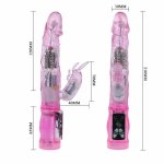 BAILE MINI KROLIK Intymny Miłośnik Liliowy – 23 cm, żelowy, 12 trybów, wodoodporny