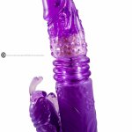 BAILE Superstymulator Rotatora Lilakowy Krolik 18,5 cm – ruch góra-dół, żelowy, koraliki