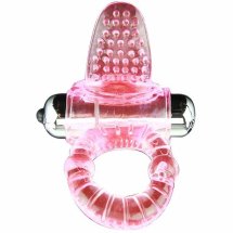 BAILE Sweet Abs 10 Rhythms – różowy pierścień wibracyjny, ABS/TPR, 10 trybów, 4,6 cm