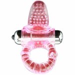 BAILE Sweet Abs 10 Rhythms – różowy pierścień wibracyjny, ABS/TPR, 10 trybów, 4,6 cm