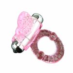 BAILE Sweet Abs 10 Rhythms – różowy pierścień wibracyjny, ABS/TPR, 10 trybów, 4,6 cm
