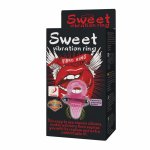 BAILE Sweet Abs 10 Rhythms – różowy pierścień wibracyjny, ABS/TPR, 10 trybów, 4,6 cm