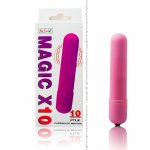 BAILE Magic X10 – wibrujący pocisk, 10 trybów, silikonowy, kompaktowy 9 cm, fioletowy