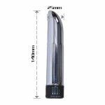 BAILE Wibrator Damskiego Palca – ABS, wielobiegowy, 14,4 cm, srebrny, kompaktowy