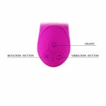 Pretty Love Hale Lilac – rotacyjny masażer silikonowy, 23,1 cm, 30 trybów, USB, LED