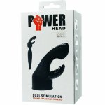 BAILE Power Head – wymienna głowica do masażera, czarna, anatomiczny kształt TPR