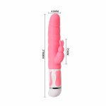 PRETTY LOVE SMART STEVEN krolik rożowy – 12 trybów, silikon medyczny, rotacja, 27 cm