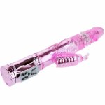 Baile Rabbit Throbbing Butterfly – wibrator obrotowy, pulsacja, 5 trybów, USB, silikon/TPE