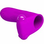 Pretty Love Maxwell silikonowy naparstek wibrujący mini stymulator, ergonomiczny, fioletowy