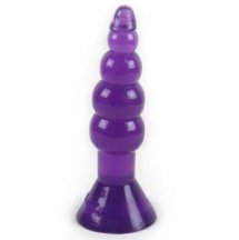 BAILE Climax Happens korek anatomiczny 17 cm liliowy, falista powierzchnia, przyssawka