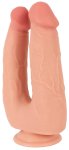 Nature Skin Bendable Double Penetrator elastyczny model TPE, podwójny, przyssawka, 20/19 cm