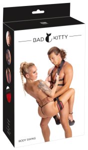 Bad Kitty Body Swing – pas nośny z regulacją czarno-czerwony, poduszki, do 120 kg