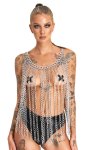 Bad Kitty Chainmail Collar/Szata z Łańcuszków srebrny uniwersalny, regulacja karabińczyk