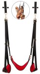 Bad Kitty Door Swing czarno-czerwony system podwieszany do drzwi, regulacja, do 180 kg