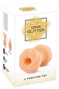 Eigenlabel Grossokunde Gina Glitter 4in1 – gadżet intymny TPE 7 cm transparentny, uniwersalny
