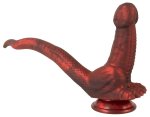 Beasty Cocks Panthera Double – dwustronny model silikonowy z przyssawką, dekoracyjne wypukłości, 47 cm
