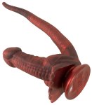 Beasty Cocks Panthera Double – dwustronny model silikonowy z przyssawką, dekoracyjne wypukłości, 47 cm
