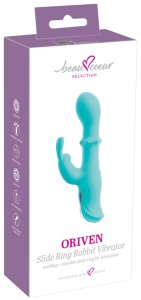 beau coeur Oriven Rabbit Vibra – silikonowy model z systemem Slide Ring, 3 silniki, 17,8 cm