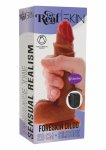 ToyJoy Foreskin Dildo silikonowy 20 cm – model z ruchomą powłoką, 10 trybów wibracji, pilot