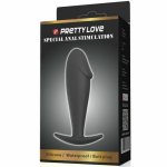 Pretty Love Formula Plug silikonowy czarny z ergonomicznym uchwytem, wodoodporny