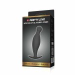Pretty Love korek analny silikonowy czarny, 11,7 cm, ergonomiczny uchwyt