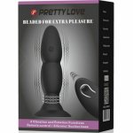 Pretty Love model z pilotem, 4 tryby wibracji i rotacji, czarny, silikon medyczny