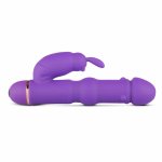 Teazers Rabbit Vibrator Silicone fioletowy, 20 trybów, elastyczny, podwójna stymulacja