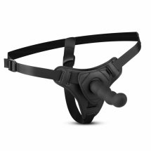 Teazers Silicone Strap-On Set czarny, zestaw z regulowaną uprzężą, silikon medyczny