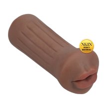 Raw The Grip TPE Small – kompaktowa maszyna intymna, anatomiczny kształt, brązowa, 137g