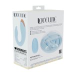 Daydream Compact G-Spot Vibrator z pilotem, niebieski, Loveline – 10 trybów, etui
