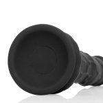 Vibrating Realistic Wave Rider Black – silikonowy model anatomiczny z wibracją, czarny