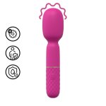 Mini Wand Vibrator Pink – kompaktowy masażer silikonowy, 10 trybów, wodoodporny