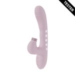VIVE Andria G-Spot LED silikonowy stymulator wibracyjny różowy Tester, dwa silniki