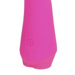 Mini Curved Rabbit Vibrator Pink – masażer dwusilnikowy silikonowy, zakrzywiony
