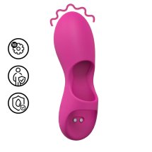 Mini Finger Vibrator Pink – kompaktowy masażer silikonowy na palec, 10 trybów