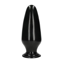 Mega X Plug anatomiczny 29 cm czarny – stopniowany kształt, szeroka przyssawka