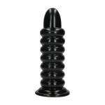 Spiral Force Anal Plug 23,5 cm Black – spiralna powierzchnia, przyssawka, anatomiczny model