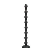 Chain Reaction Anal Plug 49 cm Black – segmentowy, elastyczny model z przyssawką