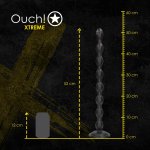 Chain Reaction Anal Plug 49 cm Black – segmentowy, elastyczny model z przyssawką