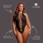 Le Desir Jordan Open Work Body Queen Size czarny XXL-5XL, ażurowy, elastyczny
